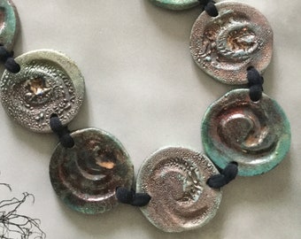 Raku Ceramic Necklace