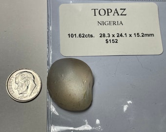 101.62ct. Natural SHERRY TOPAZ Facet Rough - Bouchi, Nigeria