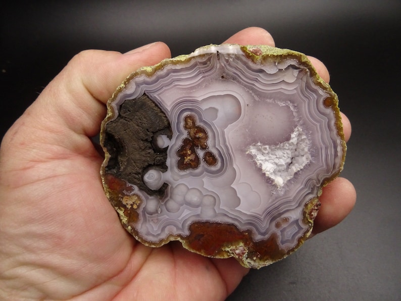 Classic AGUA NUEVA AGATE Polished Display Specimen 9.0cms x 8.0cms