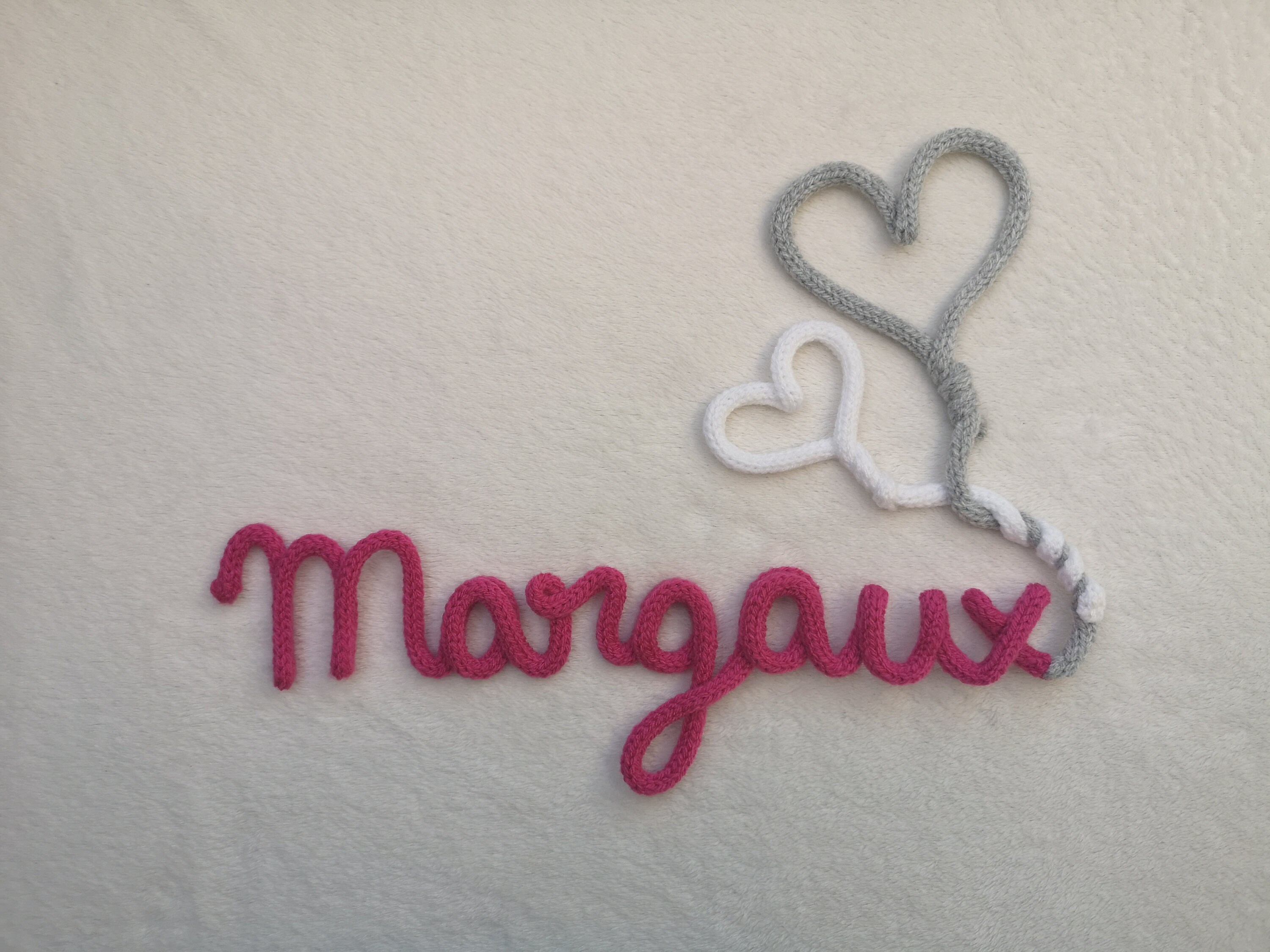 Prénom ou Mot en Tricotin/Fait à Main