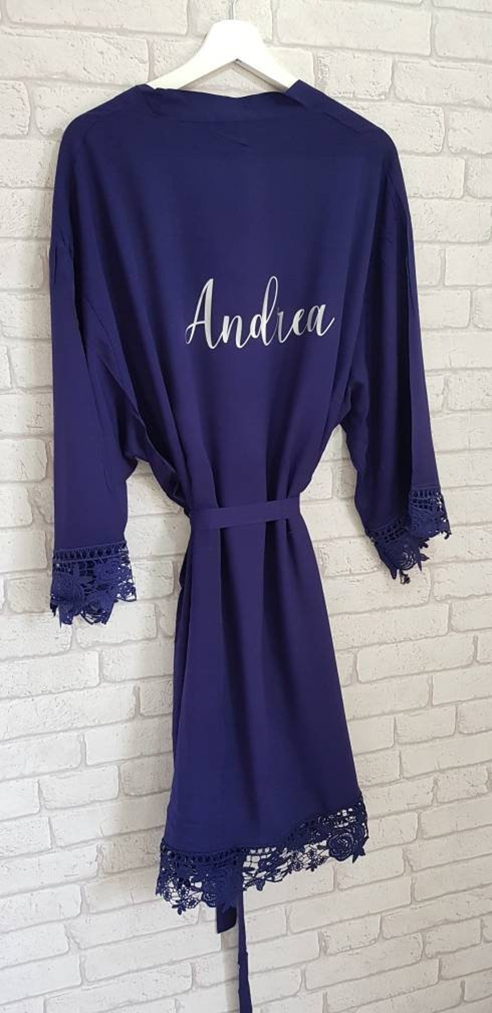 Cotton Wedding Robebride Robebridesmaid Dressing Gownflower Etsy UK