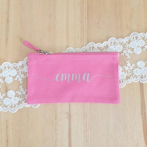 Personalised Make Up Bag~Cosmetics Bag~Flat Make Up Bag~Gift for Her~Girls Birthday Gift~Bridal Party Gift~Bridesmaid Gift~Stocking Filler