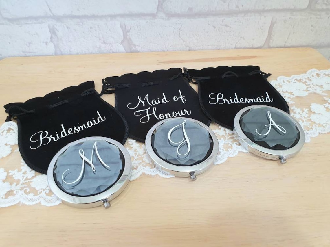 Personalized Bridesmaid Compact Mirror
