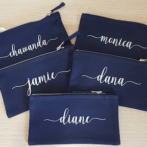 Personalised Make Up Bag~On Sale~Cosmetics Bag~Flat Make Up Bag~Gift for Her~Bridesmaid Gift~Stocking Filler~Gifts Under 5~Reduced