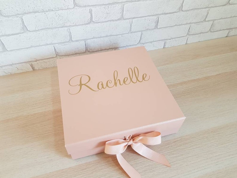 Personalised Gift BoxBirthday Present BoxChristmas Gift BoxPresent PackagingGift BoxesWedding Party GiftNamed BoxKeepsake Box image 1