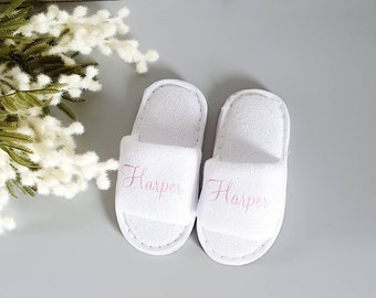 Personalized Girls Spa Slippers: Pamper Party Sleepover Gift