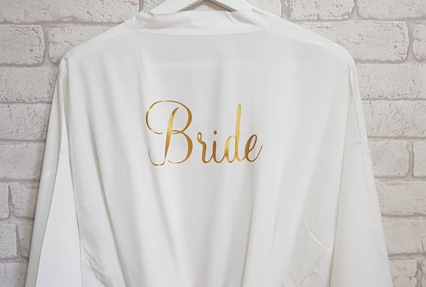 Cotton Wedding Robebride Robebridesmaid Dressing Gownflower Etsy UK