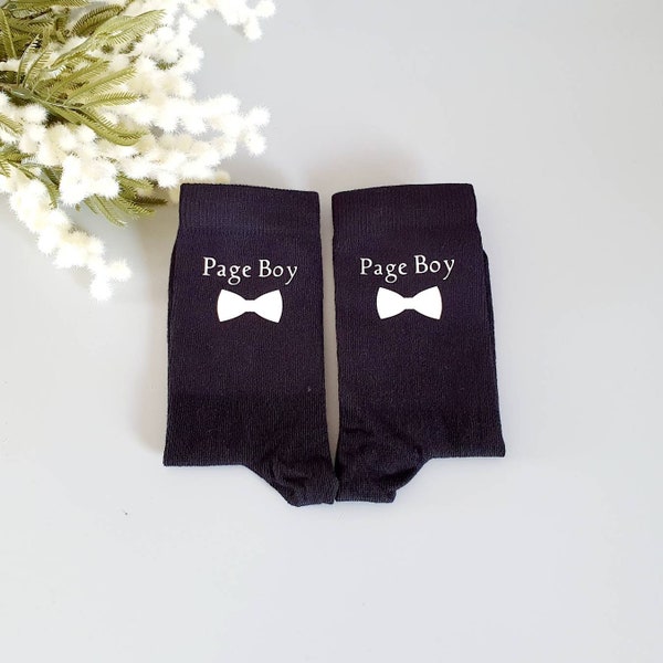 Page Boy Gift Socks~Page Boy Clothes~Gift for Page Boy~Groomsmen Gifts~Wedding Party Gifts~Page Boy Present~Wedding Socks~Wedding Outfit