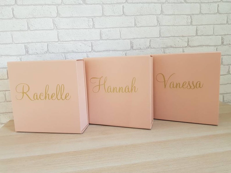 Personalised Gift BoxBirthday Present BoxChristmas Gift BoxPresent PackagingGift BoxesWedding Party GiftNamed BoxKeepsake Box image 4