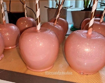 Traditional Candy Apples| Hard Candy Apples (1dz)| Homemade Candy Apples|