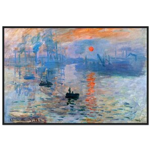 Framed Claude Monet Impression, Sunrise Art Print | Iconic Impressionist Scene | Fine Art Reproduction