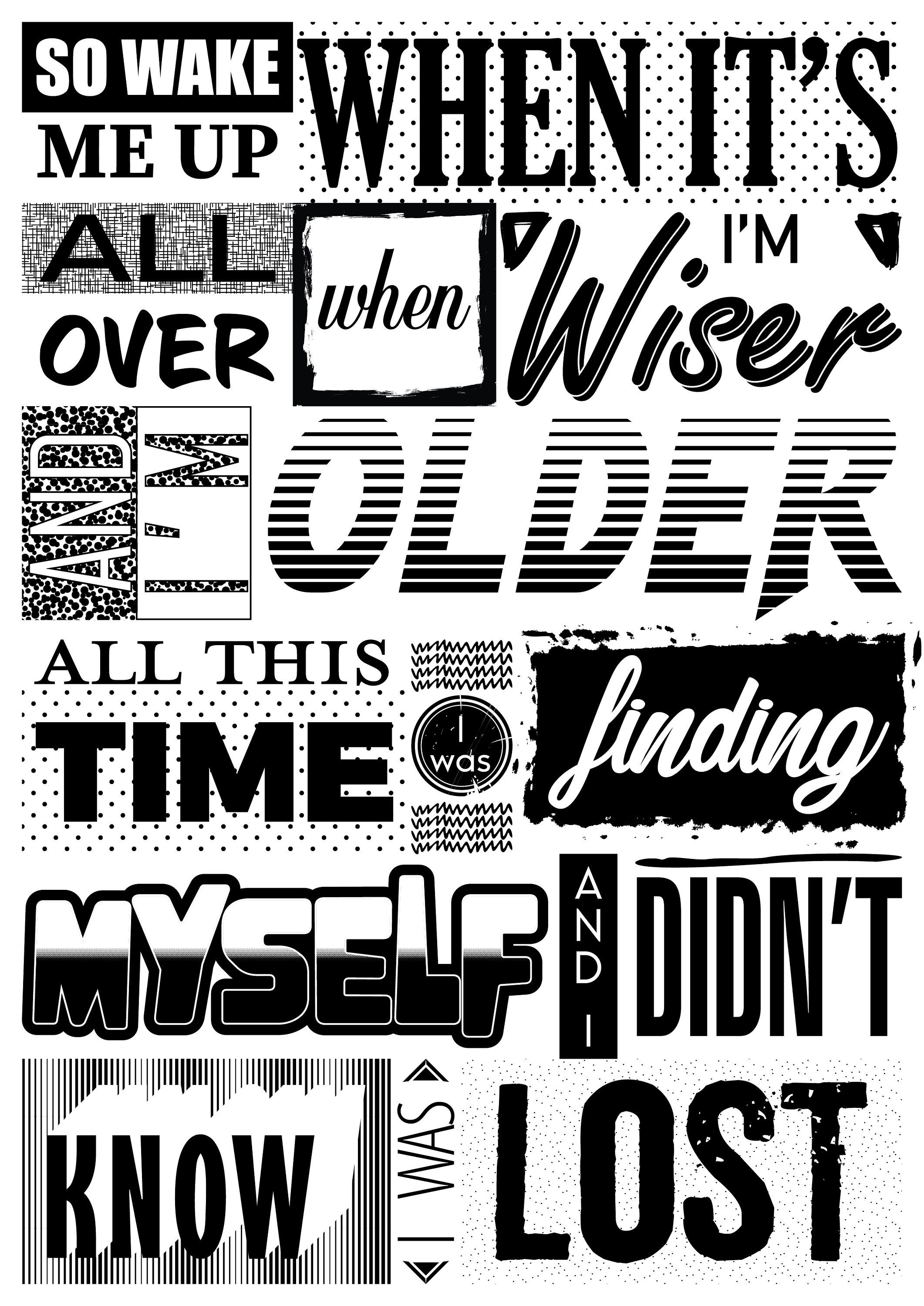 Avicii Wake Me Up Lyric Typography Art Poster - Etsy.de