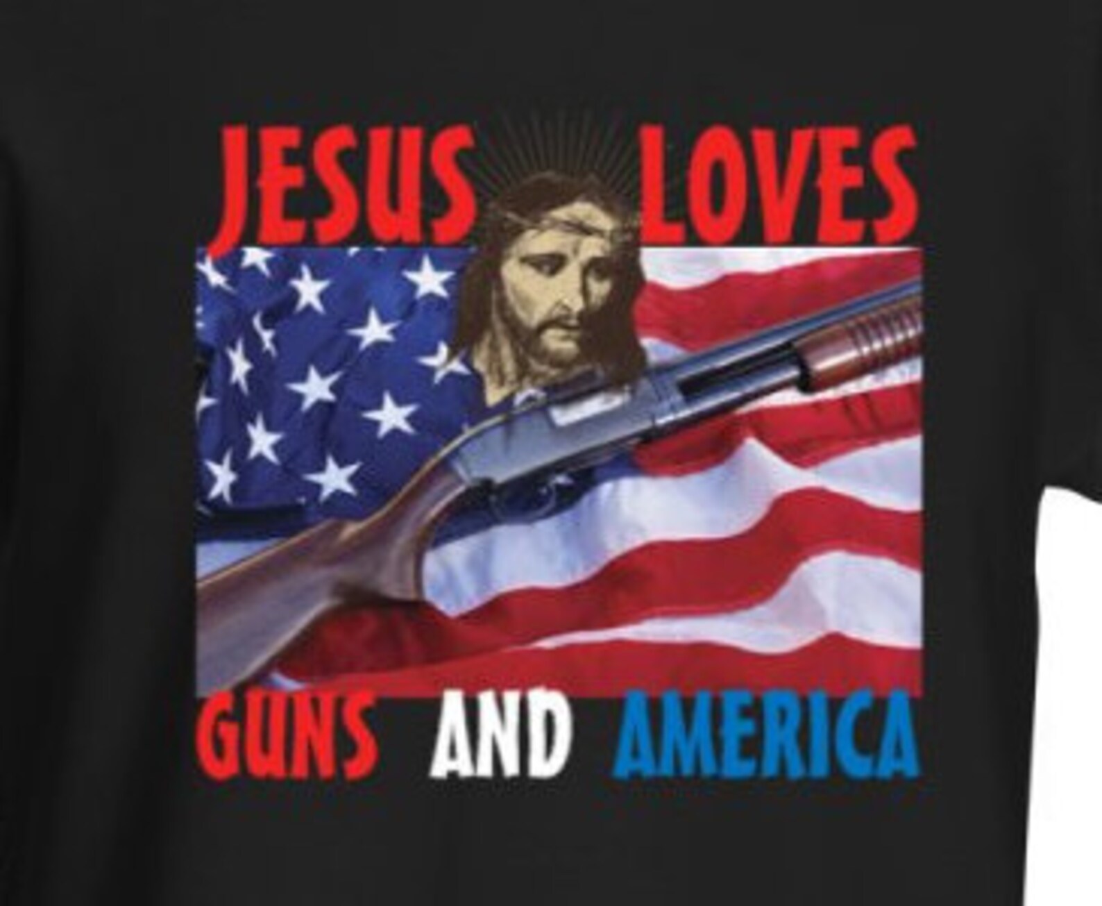 Jesus Loves Guns and America Etsy