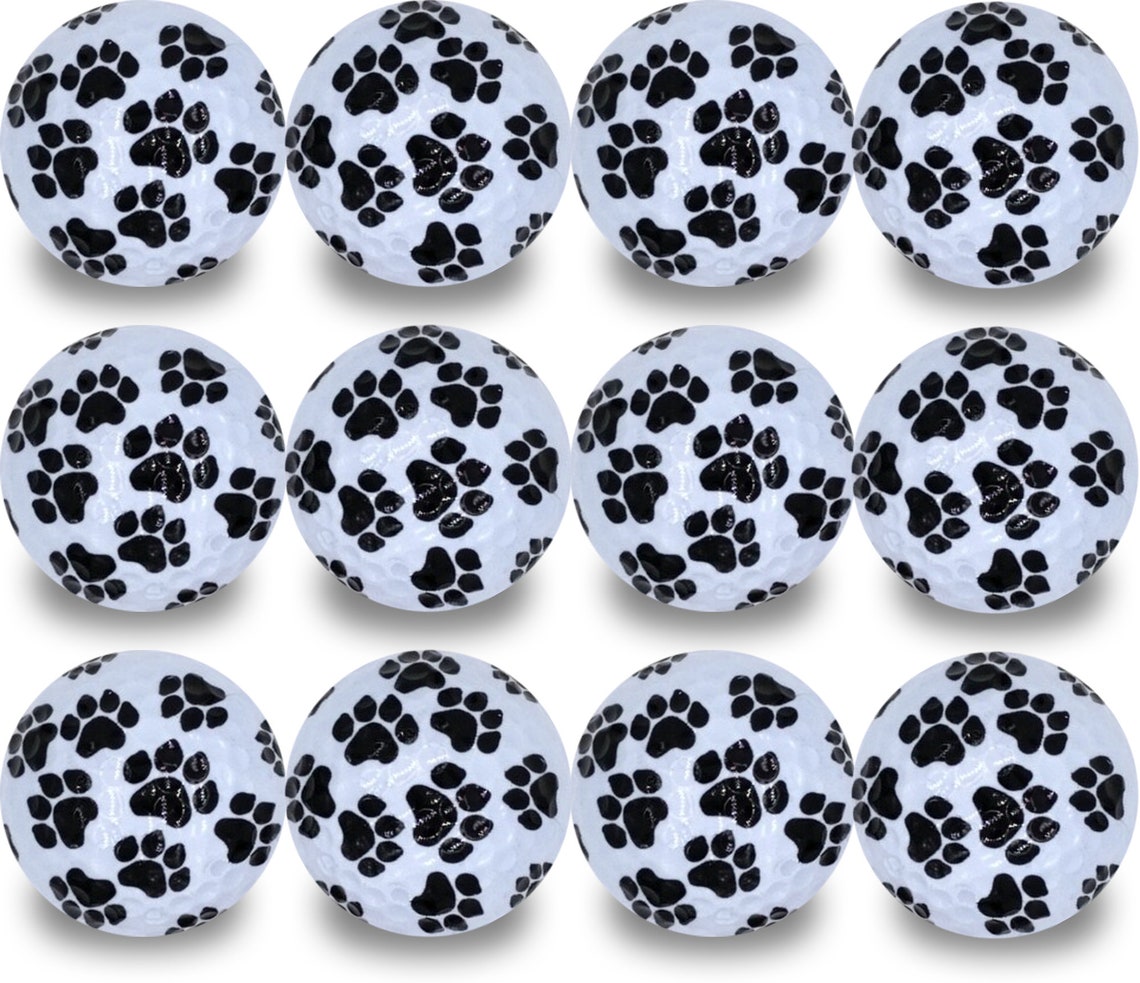 SHIPS FAST Dog Paw Print Fullwrap Golf Balls 12 Pack Etsy