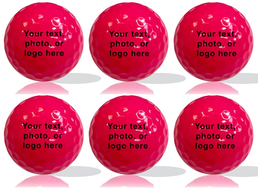 Neon Pink Personalized Golf Ballsupload Your Own Etsy