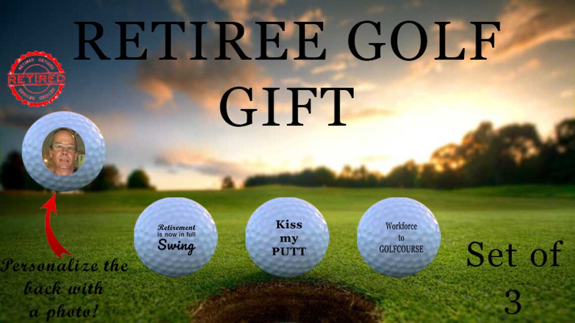 Retirement Golf Gift 3 Golf Balls Personalize the Back With Etsy