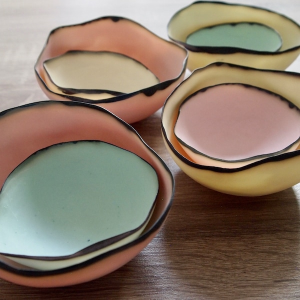 Pastel treats | pair of fine porcelain bowls | perfect gift | new home | housewarming | celebrations | birthday | made in Ireland