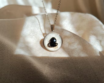 Real Bumblebee Resin Necklace: Insect Pendant Stainless Steel Gold, Bee Lover Gift