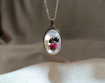 Collar de abeja preservada: colgante de resina con insecto real, joyería de insectos, regalo de la naturaleza