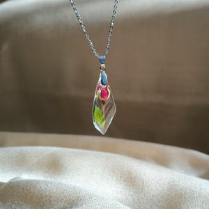 Pressed Real Flower Necklace, Real Rose Pendant, Rose Jewelry, Best Gifts For Women, Rose Gifts For Her, Special Gift for Mom Birthday