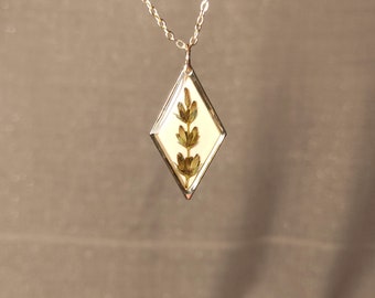 Pressed Lavender Flower Resin Pendant Necklace: Botanical Jewelry, Lavender Lover Gift