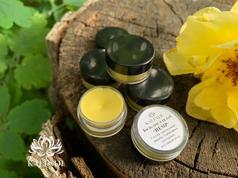Hemp Lip Balm 100 Natural Beeswax Lip Balm Hemp Oil Etsy