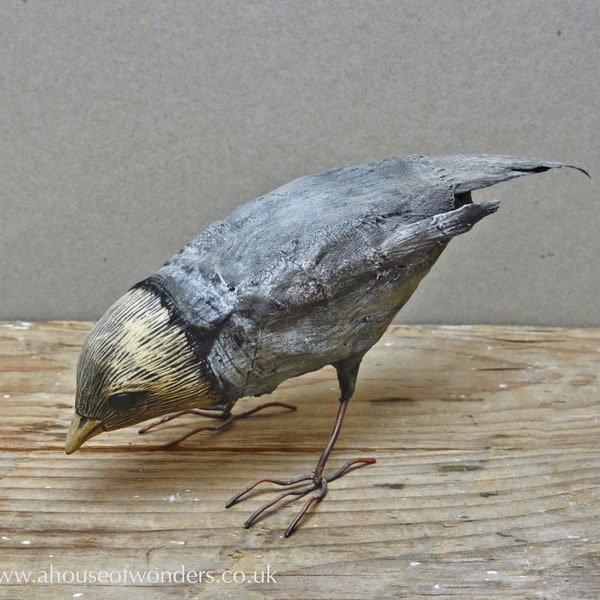 Mixed Media Bird Sculpture