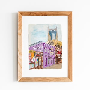 Broadway Nashville Watercolor Print Tootsies