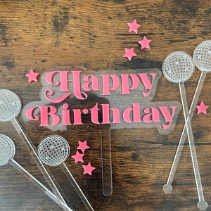 Happy Birthday Acrylic Cake Topper