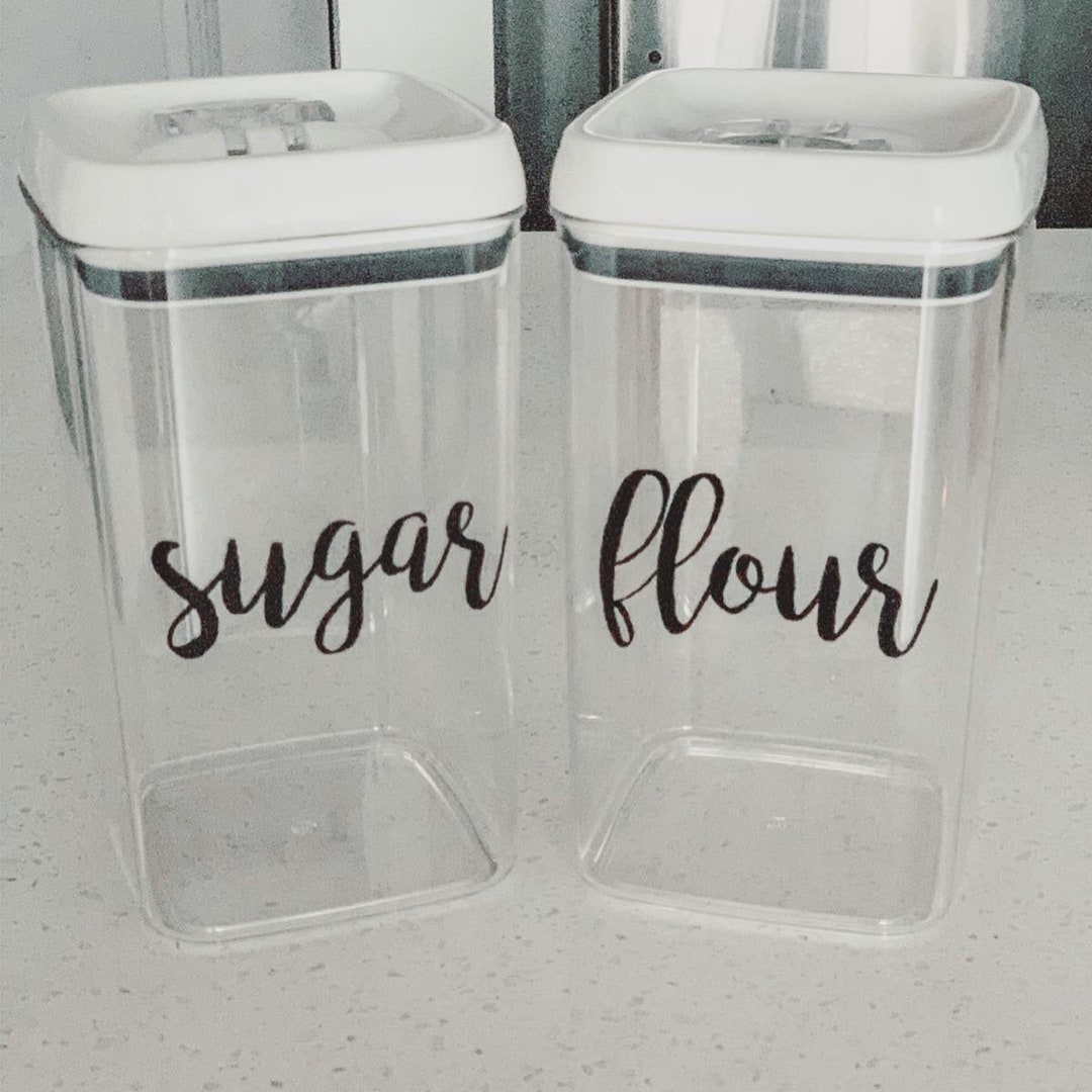 Sugar and Flour Canisters 2 Pack Etsy
