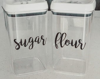 Flour And Sugar Containers
