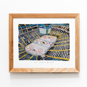 St Louis Blues Hockey Watercolor Print