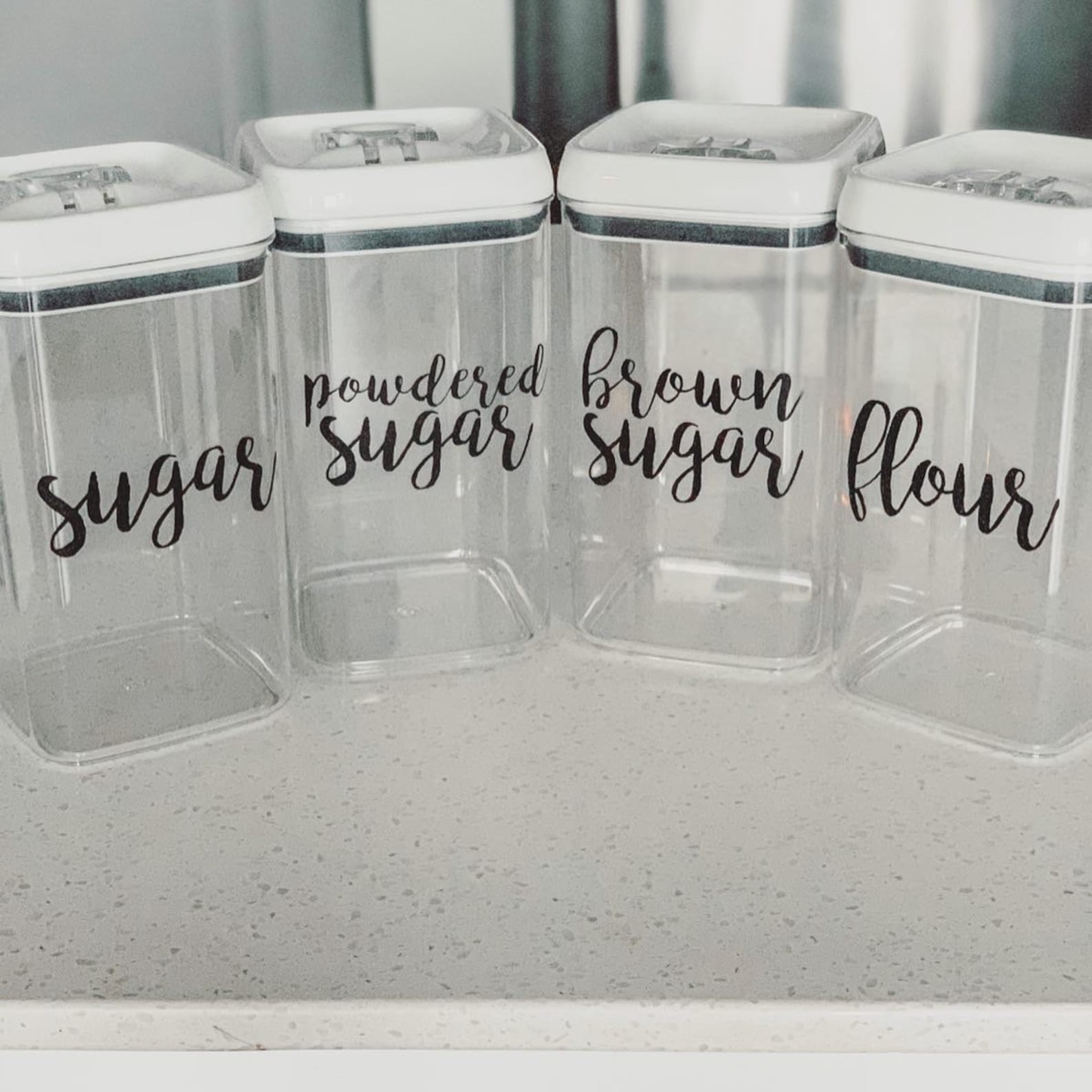 Sugar and Flour Canisters 2 Pack Etsy