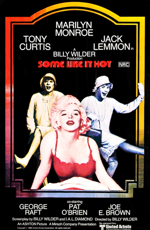 A1 A3 A4 sizes Some Like It Hot Marilyn Monroe Vintage Movie Poster A2