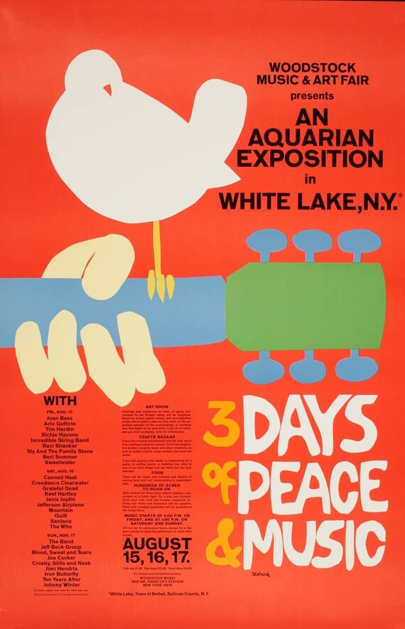 Woodstock 0280 Vintage Music Poster Art