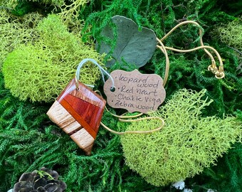 Mixed Wood Pendant - 20 Inch Necklace