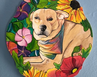 Personalized Pet Portraits on 1/2 inch Birch Plywood - Made to Order