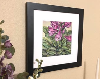 Watercolor Hosta Flower First Edition Giclee Fine Art Print Unframed