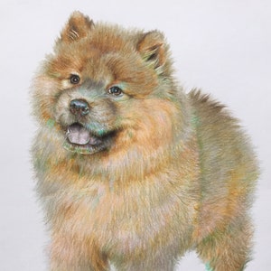 Petty Dog Children Friend, Original Colored Pencil drawing , Hand Made One Of a Kind