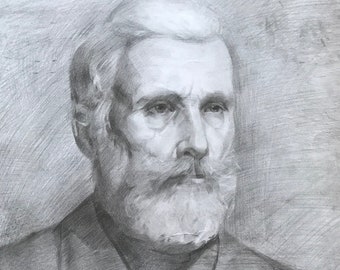 Original drawing, Portrait of a man, Odessa artist, European fine art, One of a kind, Original Ukrainian drawing paper