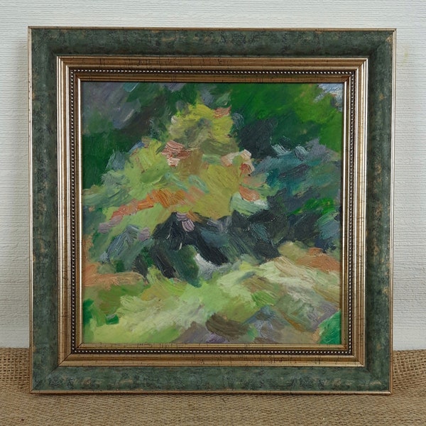 Landscape Summer Trees, European Fine Art, Sunny day Scenariy, Ukrainian artist, One of a kind, Original Ukrainian oil painting