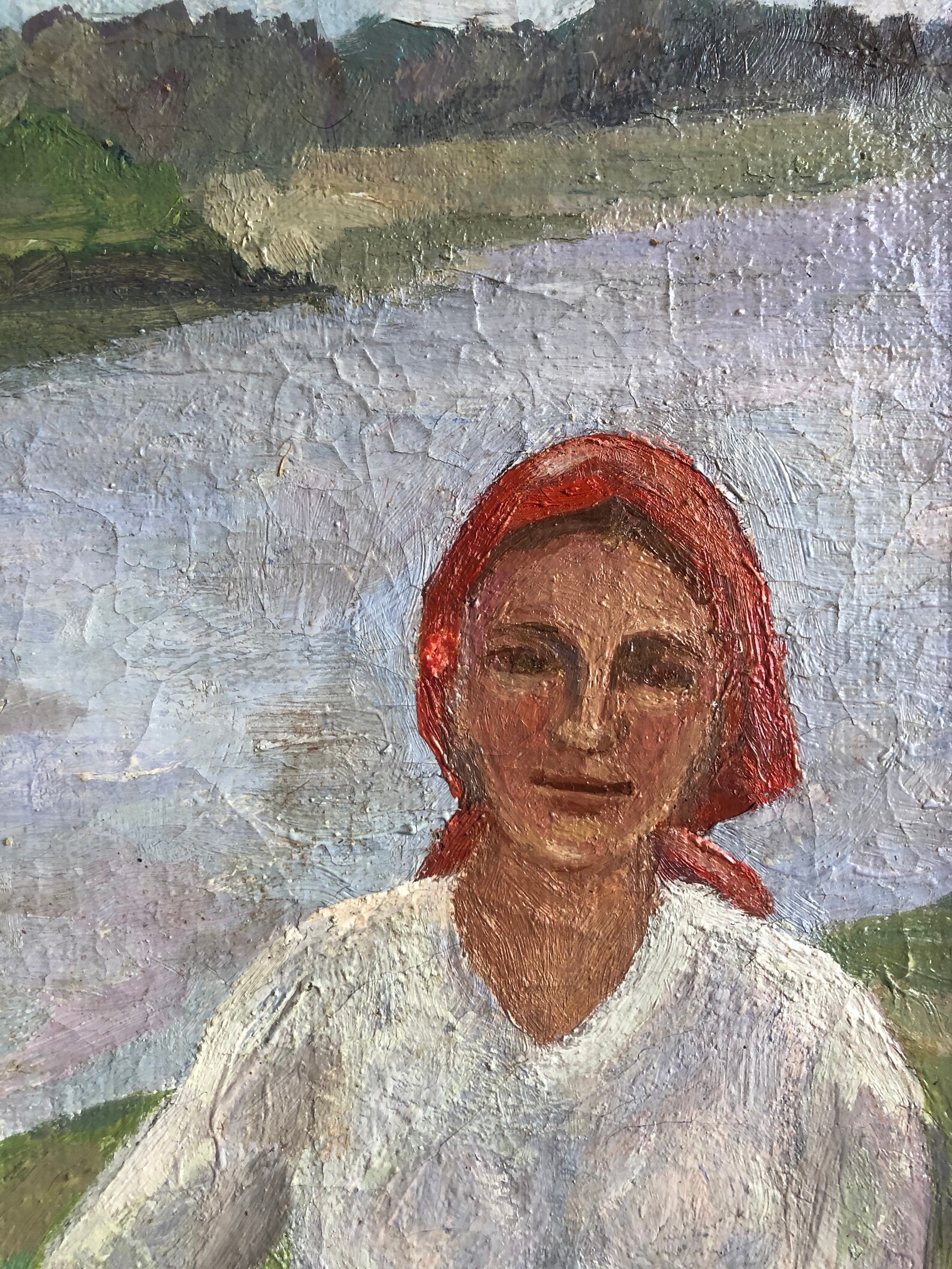 Large Oil Painting Vintage Original painting Teacher Etsy