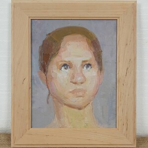 Young Girl portrait of a woman, one of a kind, Original Ukrainian oil painting