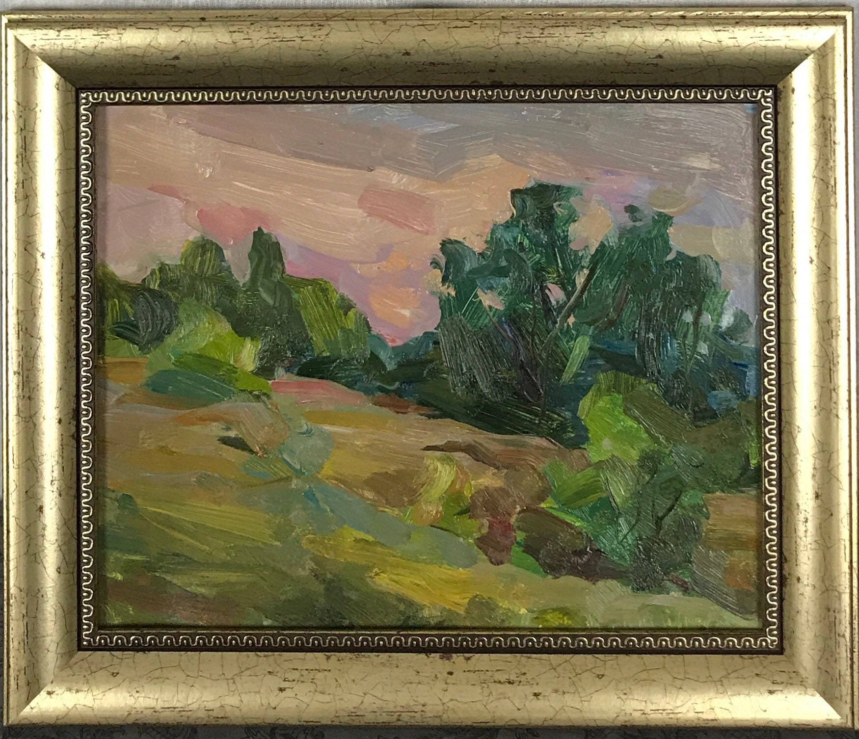 Original oil painting Ukrainian artist Trees Landscape Etsy