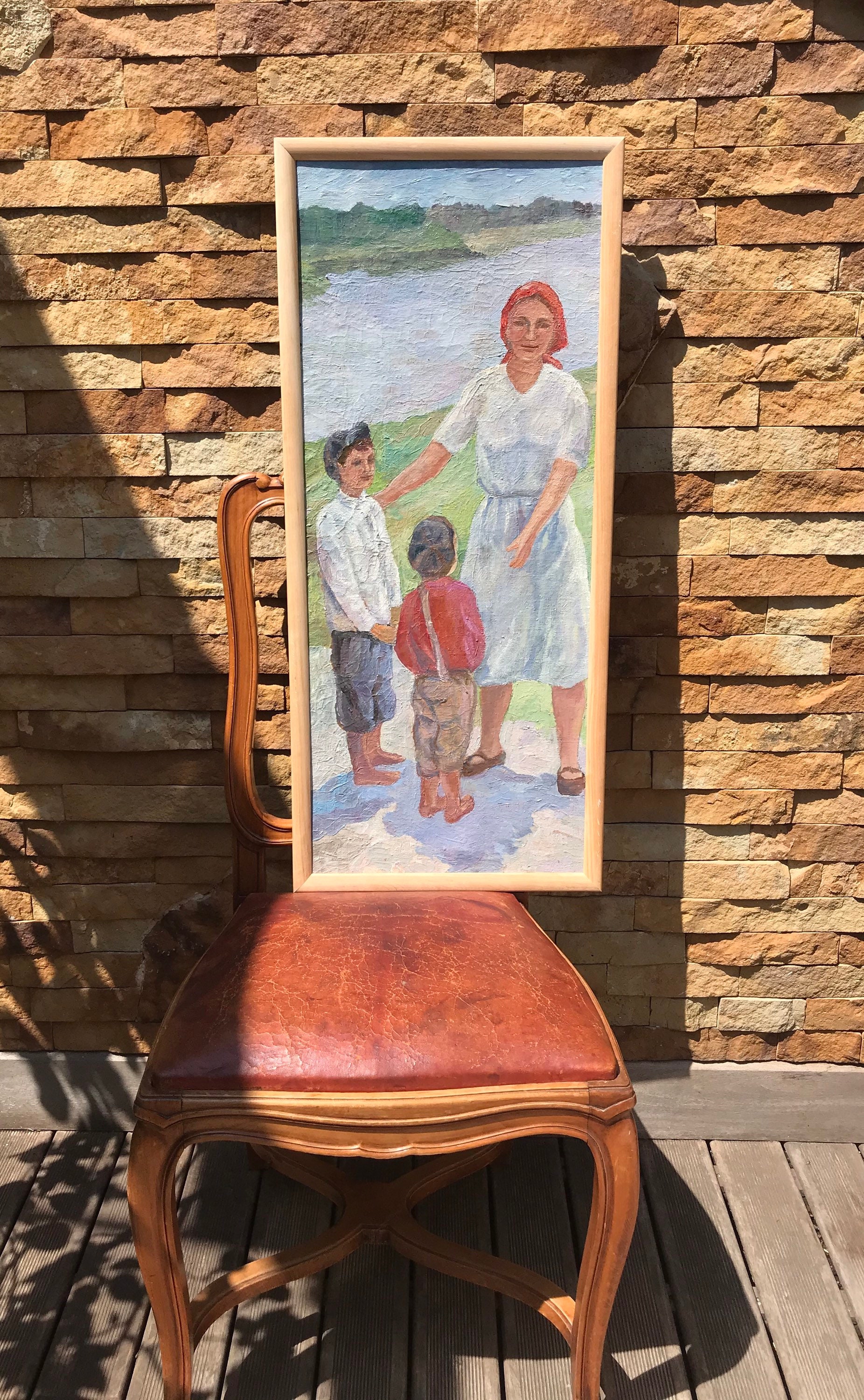 Large Oil Painting Vintage Original painting Teacher Etsy