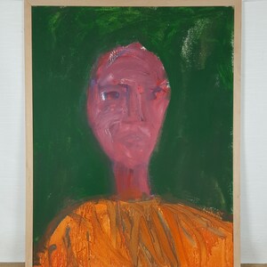 Abstract composition, Male Portrait, Ukrainian artist Sevastian Vilshtein, One of a kind, Original Acrylic, Ukrainian Contemporary Art