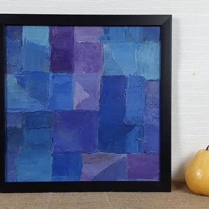 Abstract geometric Composition, Contemporary Art Oil Painting, One of a Kind, Framed, Original Ukrainian oil painting