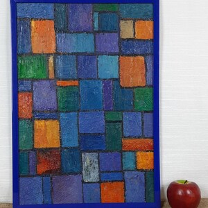 Abstract composition, Oil painting, One of a kind, Framed, Hand Made, Expressive Ukrainian Original oil painting