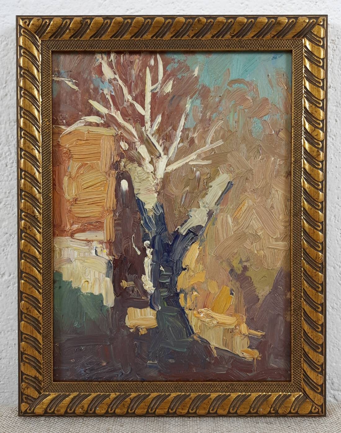 Original oil painting Ukrainian painting Trees Landscape Etsy