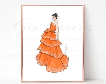 Haute Couture Sketch Etsy